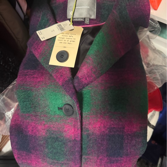 Anthropologie size 6 wool blend winter long coat, brand new with tags,never worn - Picture 4 of 4